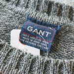 1980s-90s USA GANT Argyle Check Wool Sweater Gray Mens-L