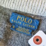 USA Polo RALPH LAUREN Wool Cashmere Half-Zip Sweater Gray Mens-XL