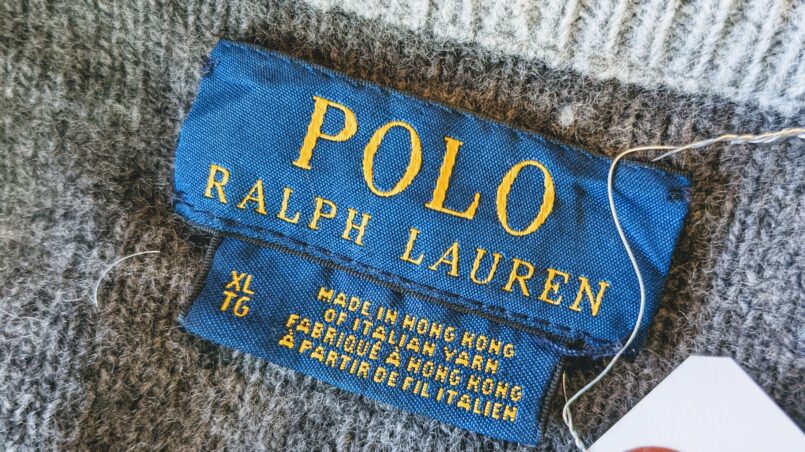 USA Polo RALPH LAUREN Wool Cashmere Half-Zip Sweater Gray Mens-XL