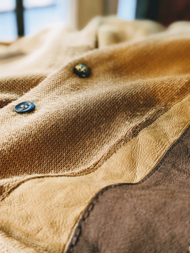 1970s-80s USA Suede Leather Cardigan Light-Brown Mens-L – ataco