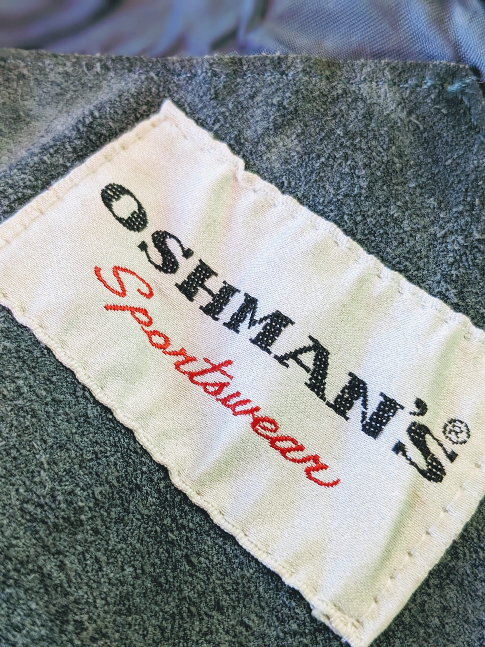 1970s-80s USA OSHMAN'S Sportswear Suede Leather Cardigan