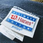 1980s-90s USA Hanes L/S Embroidered Sweat shirt Navy Mens-M