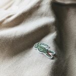 1990s French LACOSTE S/S Polo Shirt Beige Mens-L