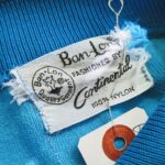 1960s-70s USA Continental S/S Ban-Lon Polo Shirt Blue Mens-L & 2023 SUMMER SALE