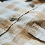 1970s-80s EURO eterna L/S Light Flannel Plaid Shirt Brown Mens-ML