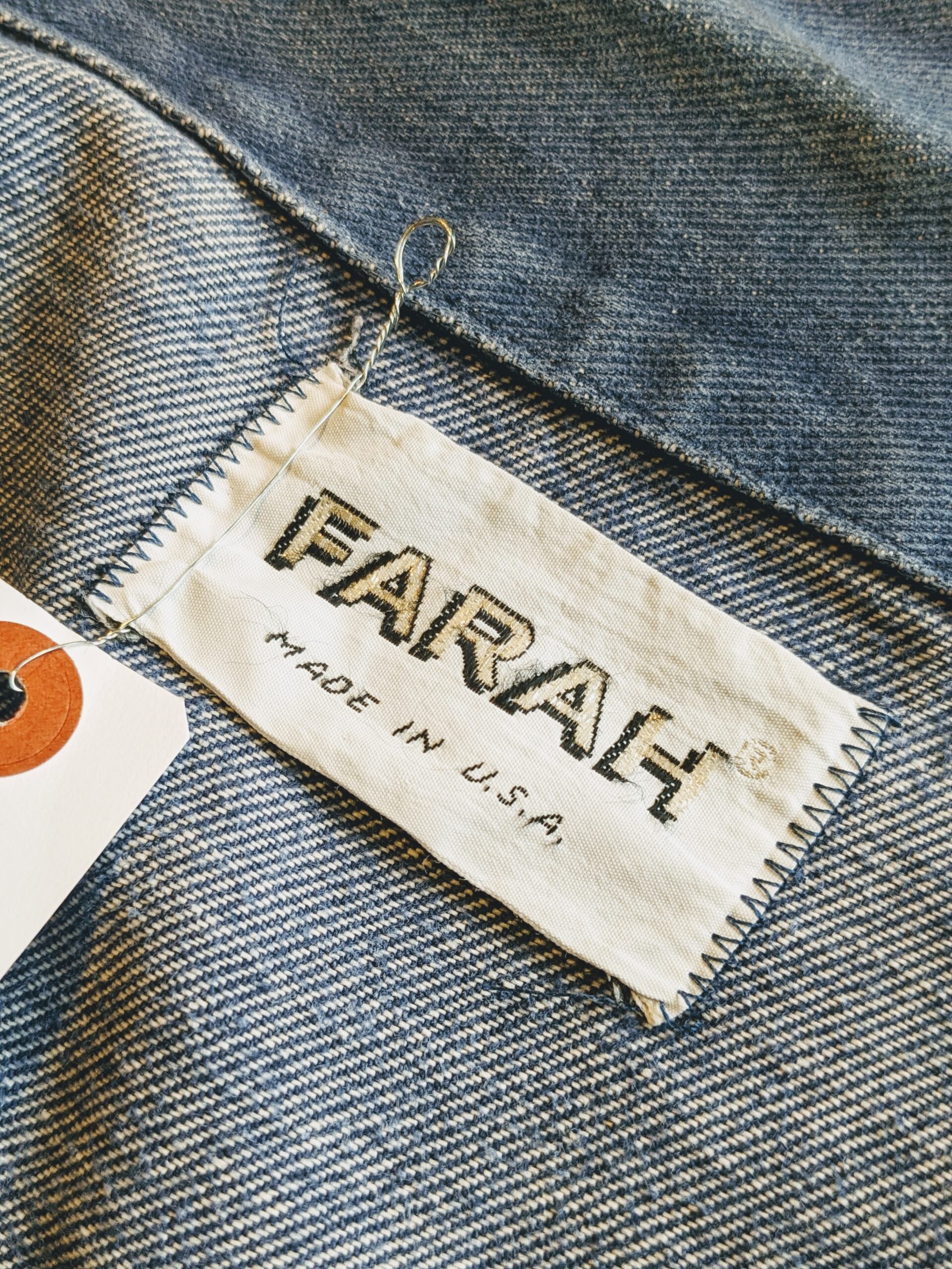 1960s-70ss USA FARAH Denim Jacket Blue Mens-ML – ataco garage blog