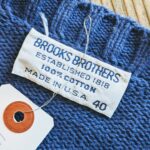 1970s-80s USA BROOKS BROTHERS Cotton Knit Sweater Blue Mens-L & WINTER SALE DAY4