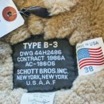 USA Schott B-3 Mouton Leather Flight Jacket Brown Mens-ML