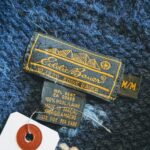 1980s-90s USA Eddie Bauer Wool Knit Vest Navy Ladies-M