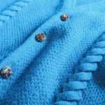 1960s-70s USA Wool Cardigan Blue Mens-M