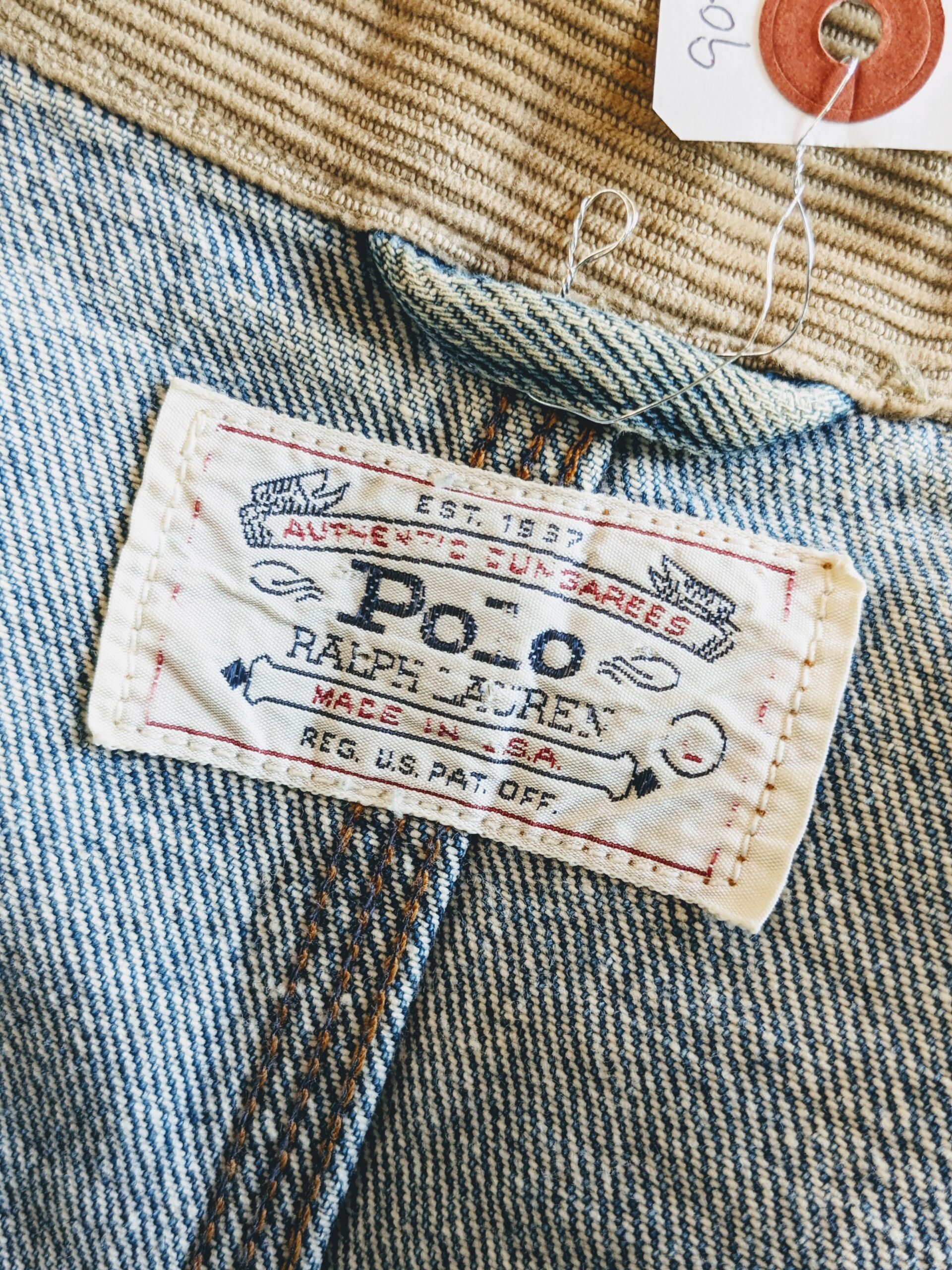 1980s-90s USA POLO RALPH LAUREN Denim Jacket Blue Mens-L