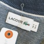1990s-00s French LACOSTE Cotton Knit Zip-up Cardigan Navy Mens-L