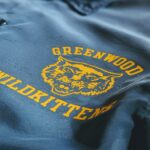 1970s-80s USA GREENWOOD WILDKITTENS Nylon Jacket Navy Mens-M