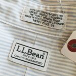 USA L.L.Bean L/S Stripe Button Down Shirt Light-Blue Mens-L