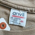 1990s USA anvil S/S HERSHEY’S Print T-Shirt Light-Brown Mens-M