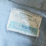 1970s-80s USA Sears L/S Chambray Work Shirt Light-Blue Mens-L