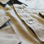 1970s-80s USA L/S Western Shirt Beige Mens-M