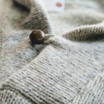 1980s-90s USA Shawl Collar Wool Knit Sweater Beige Mens-ML