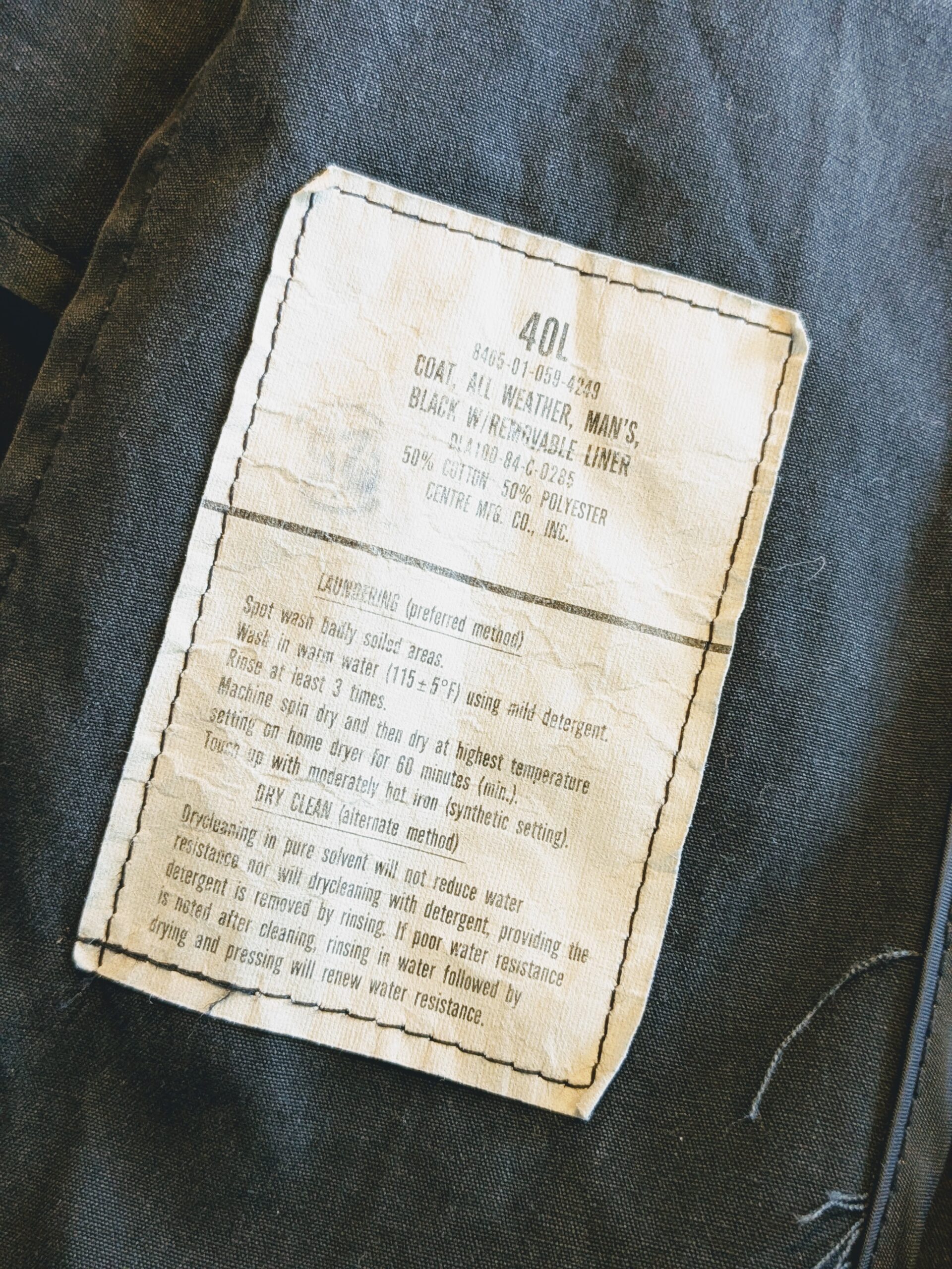 1980s U.S.NAVY All Weather Coat Size-40L – ataco garage blog