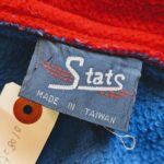 1980s-90s USA Stats Fleece Pullover Blue Mens-XL