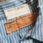 1970s-80s USA RED KAP S/S Stripe Work Shirt Blue Mens-L