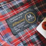 1970s-80s USA JCPenney S/S Plaid Shirt Red Mens-M