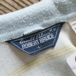 1970s-80s USA ROBERT BRUCE S/S Poly Polo Shirt Light-Blue Mens-L
