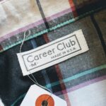 1970s-80s USA Career Club S/S Plaid Shirt Black Mens-M