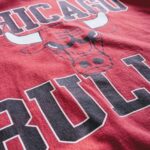1990s USA Team Hanes CHICAGO BULLS S/S Print T-shirt Red Mens-ML