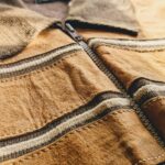 1970s-80s USA CHALLENGER Zip-up Leather Acrylic Cardigan Brown Mens-L