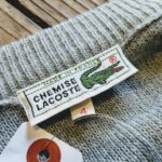 1970s-80s French LACOSTE Wool Knit Sweater Gray Mens-L