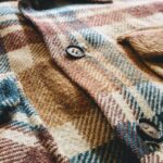 1960s-70s USA Plaid Wool Jacket Beige Mens-L