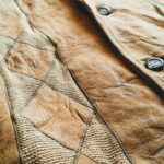 1960s-70s USA CAMPUS Suede Leather Acrylic Cardigan Brown Mens-L