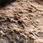 1960s-70s German Real Fur Liner Wool Vest Brown Mens-ML