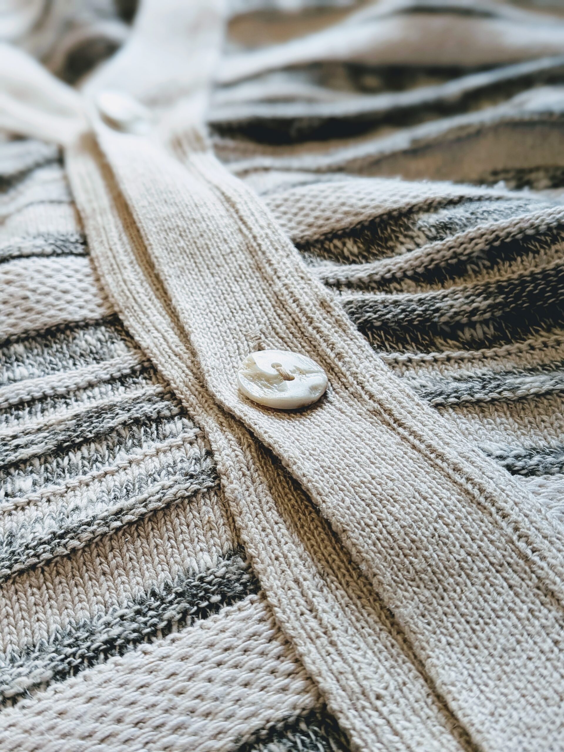 1990s USA GREEN LEAVES Knit Cardigan Off-White Mens-ML – ataco 