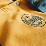 1990s Australia Jaxen Sports Wear BY Silver Fleece L/S Rugby Shirt Yellow Mens-ML