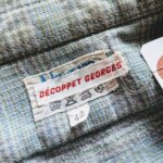 1960s-70s EURO DECOPPET GEORGES Grand Father Cotton Shirt Blue Mens-L