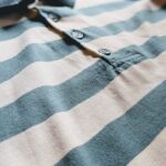 1980s-90s EURO Baretti S/S Border Polo Shirt Green Mens-M
