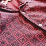 1970s-80s EURO S/S Open Collar Shirt Red Mens-L