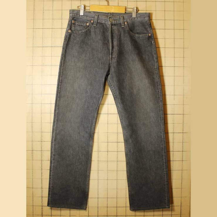 USA製 古着 Levis リーバイス 501 ブラック ジーンズ デニム パンツ W33 010219aw5