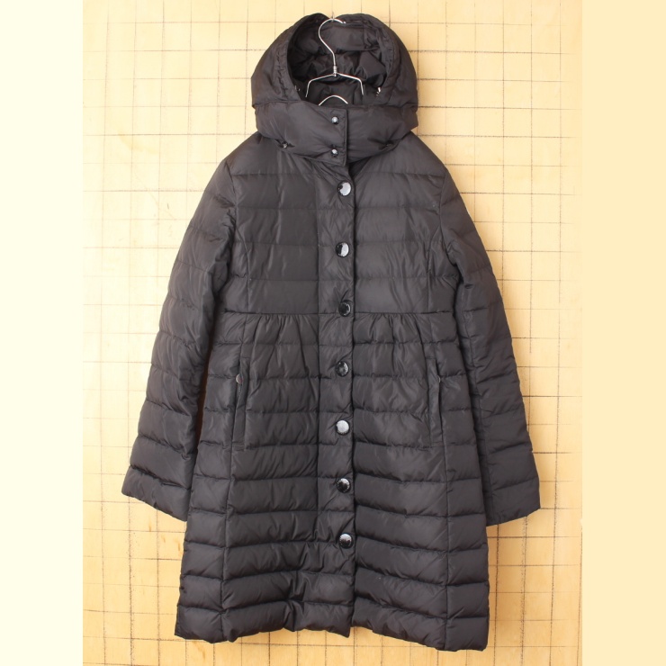 MONCLER モンクレール ダウン コート パーカー ブラック ジャケット 164cm 古着