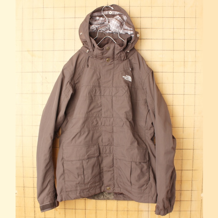 THE NORTH FACE ノースフェイス HYVENT ジップアップ スノー ジャケット ブラウン レディースM スキー スノボ アメリカ古着