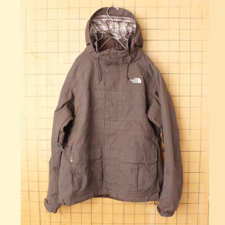 THE NORTH FACE ノースフェイス HYVENT ジップアップ スノー ジャケット ブラウン レディースM スノボ スキー アメリカ古着