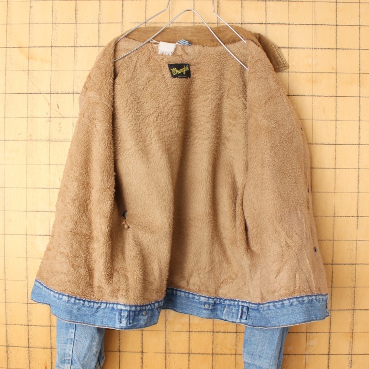 70s 80s USA製 wrangler ラングラー ボアライナー デニム