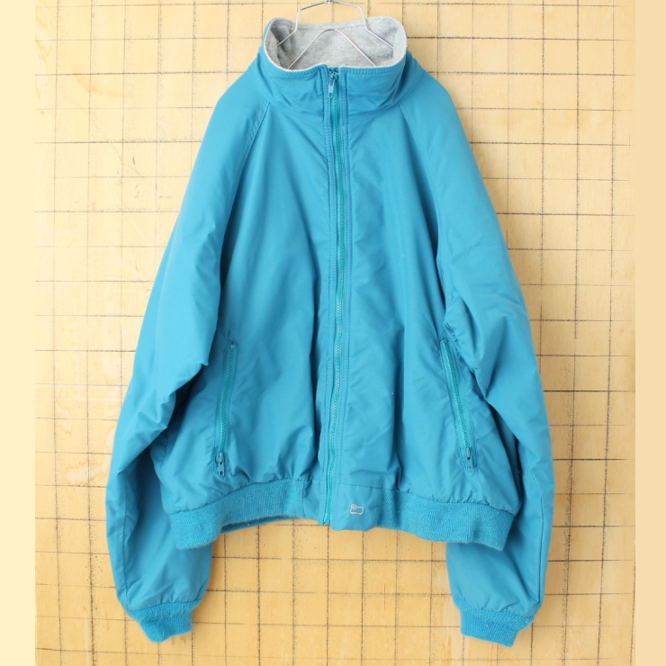80s 90s USA製 Woolrich ウールリッチ フリースライナー ナイロンジャケット ライトブルー メンズXL アメリカ古着