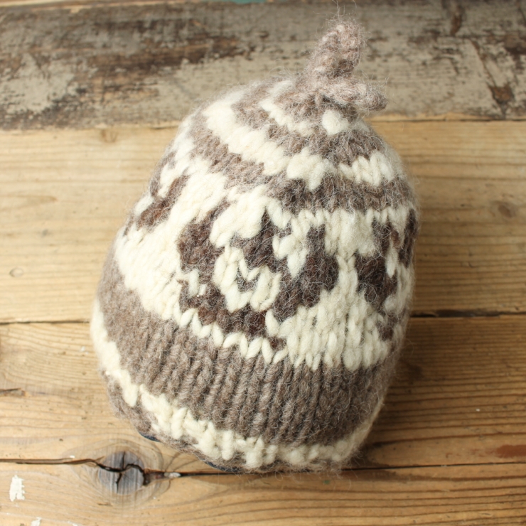 EURO ウールニットキャップ ベージュ ユーロ ヨーロッパ古着