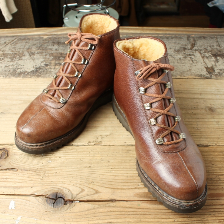 フランス Paraboot パラブーツ ボアライナー レースアップレザーブーツ メンズ26cm相当 ヨーロッパ古着