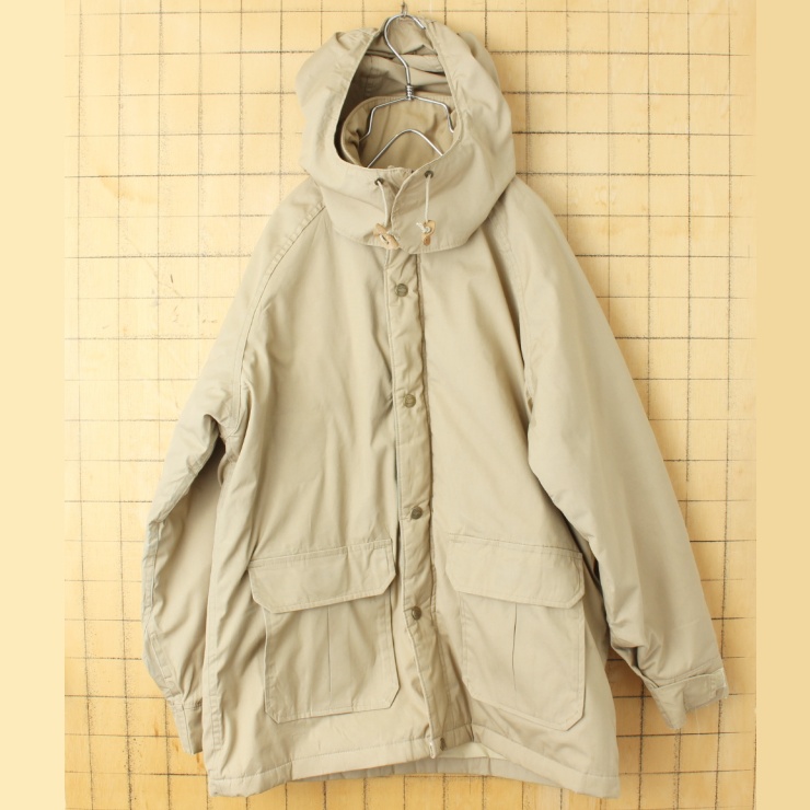 80s 90s USA Woolrich ウールリッチ マウンテンパーカー ジャケット ベージュ レディースM メンズS相当 ウールライナー アメリカ古着