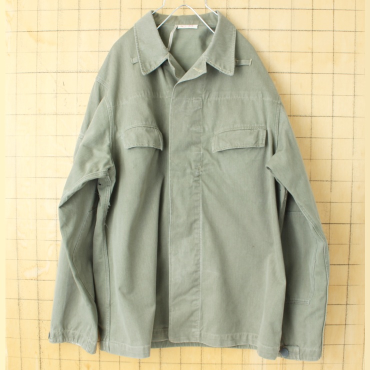 70s 80s 東ドイツ軍 フィールドジャケット メンズML相当 ミリタリー EURO ヨーロッパ古着 010825aw26