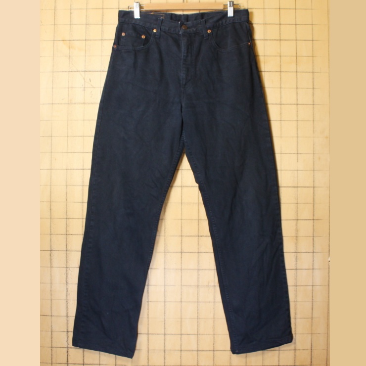 90s EURO Levis ユーロ リーバイス 615 02 ブラック カラー ジーンズ デニム パンツ W33 ヨーロッパ古着 020222ss129